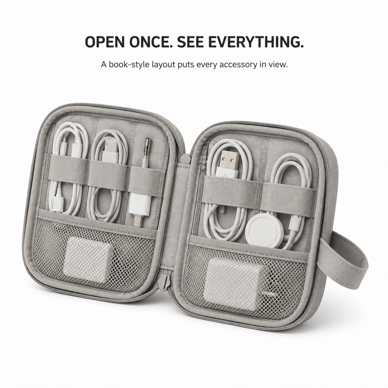 NESTORA FoldWay Travel Cable Organizer Pouch