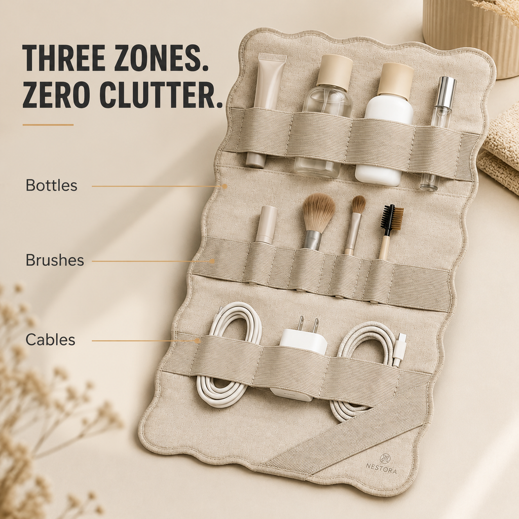 NESTORA WrapRest Roll-Up Travel Caddy