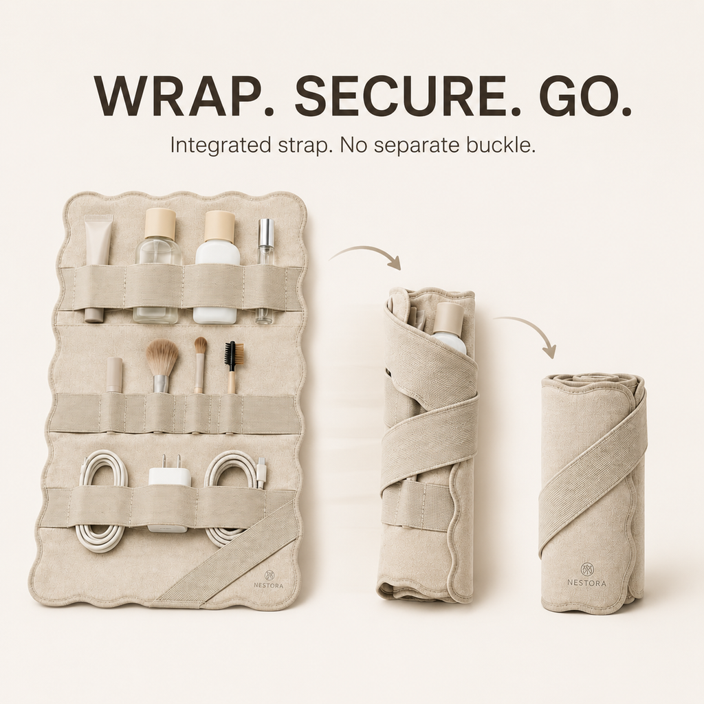 NESTORA WrapRest Roll-Up Travel Caddy