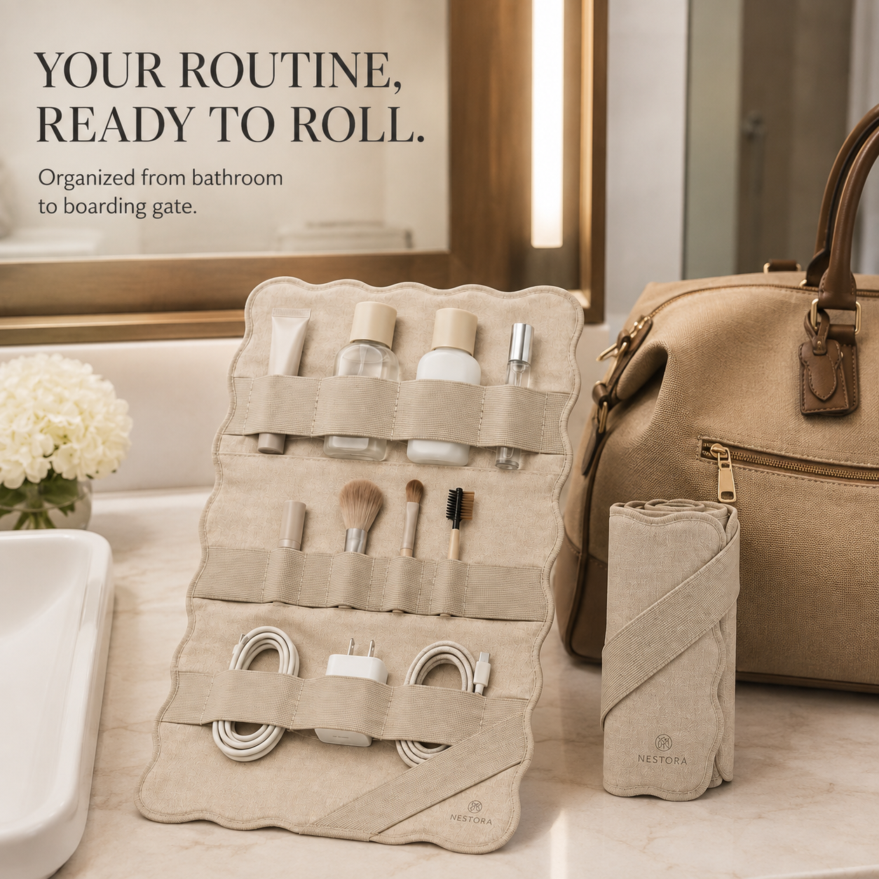 NESTORA WrapRest Roll-Up Travel Caddy