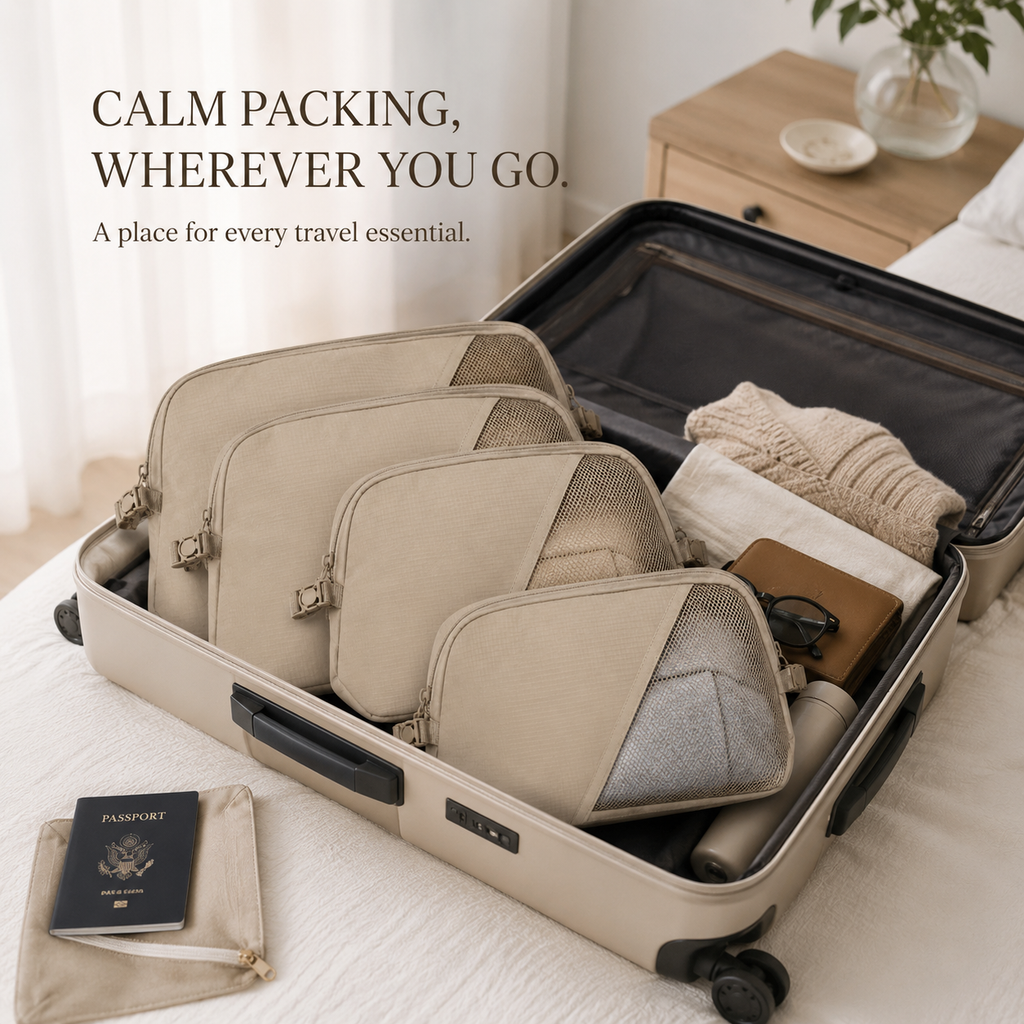 NESTORA ClipNest 3-Piece Travel Pouch Set